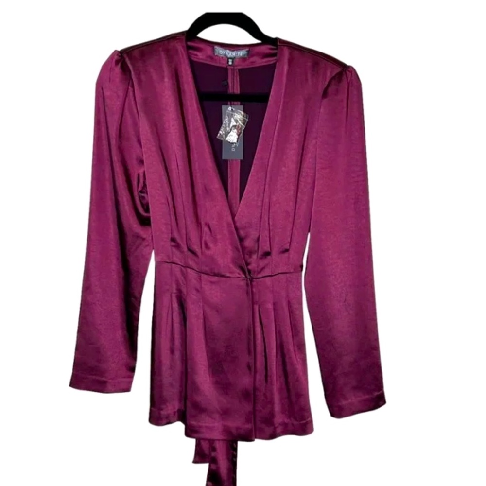 Purple Dynamite Satin Blazer